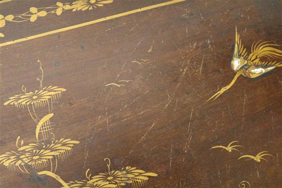 An early 20th century 78rpm wind-up gramophone player in chinoiserie-decorated cabinet, W. H. Barnes, London, W.75cm